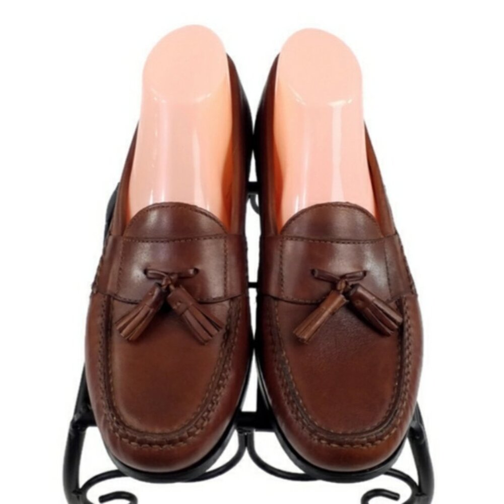 Cole Haan C12770 Pinch Grand Papaya Brown Tasseled Slip-On Loafer Shoe Mens 9.5M